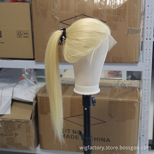 Top Quality 100% russian Virgin full lace 613 wig13*4 , straight glueless  blonde human hair wig